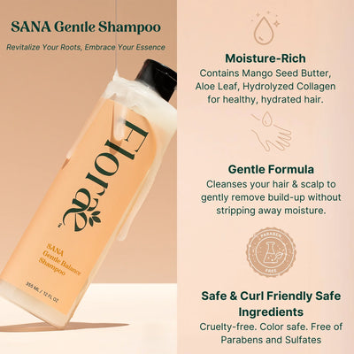 Floraebeauty SANA Gentle Balance Shampoo - Infused w/ Hydrolyzed Collagen - Image 2