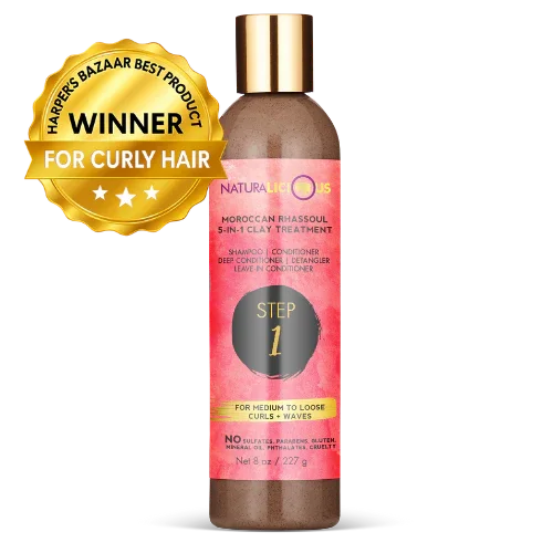 Naturalicious Step 1: Moroccan Rhassoul 5-in-1 Clay Treatment (For Loose Curls)