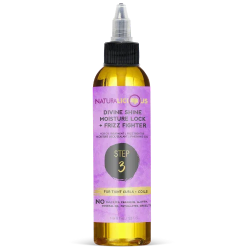 Naturalicious Step 3: Divine Shine Moisture Lock & Frizz Fighter (For Tight Curls)