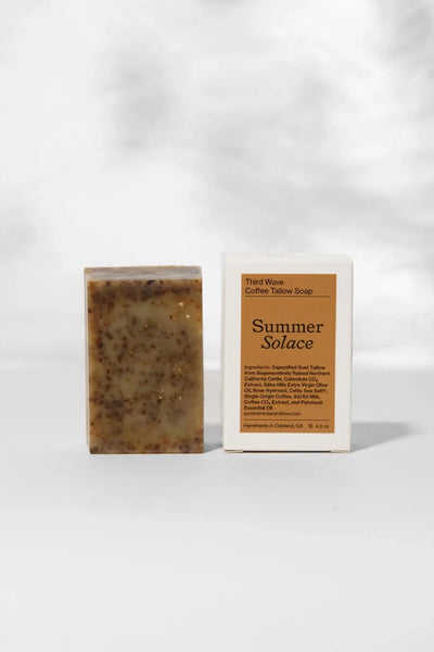 Summer Solace Tallow Third Wave – Coffee & Patchouli Bar Soap - Image 1