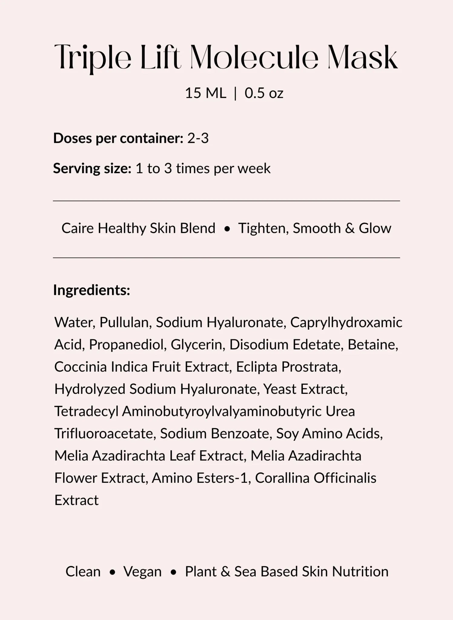 Caire Beauty Triple Lift Molecule Mask