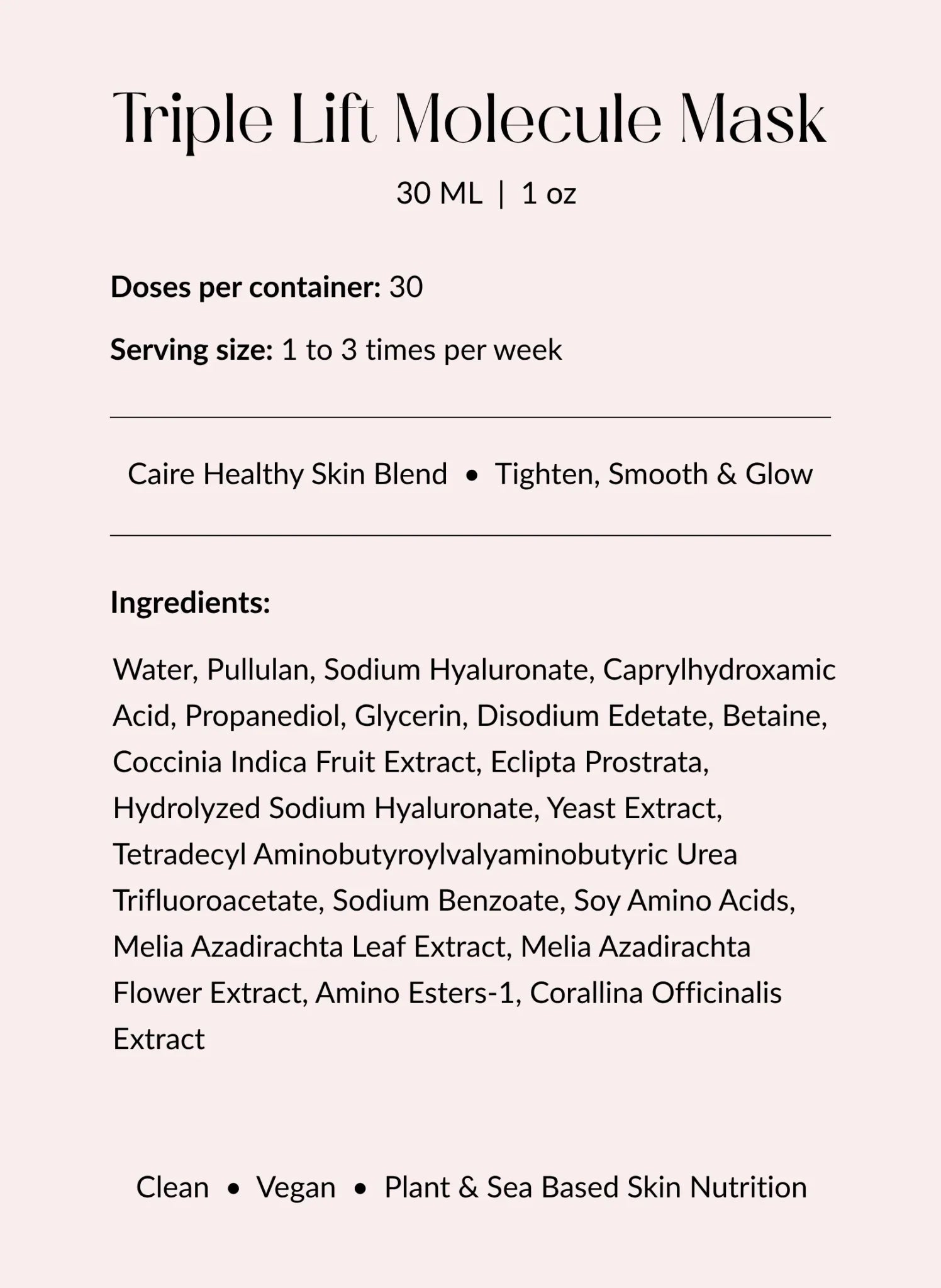 Caire Beauty Triple Lift Molecule Mask