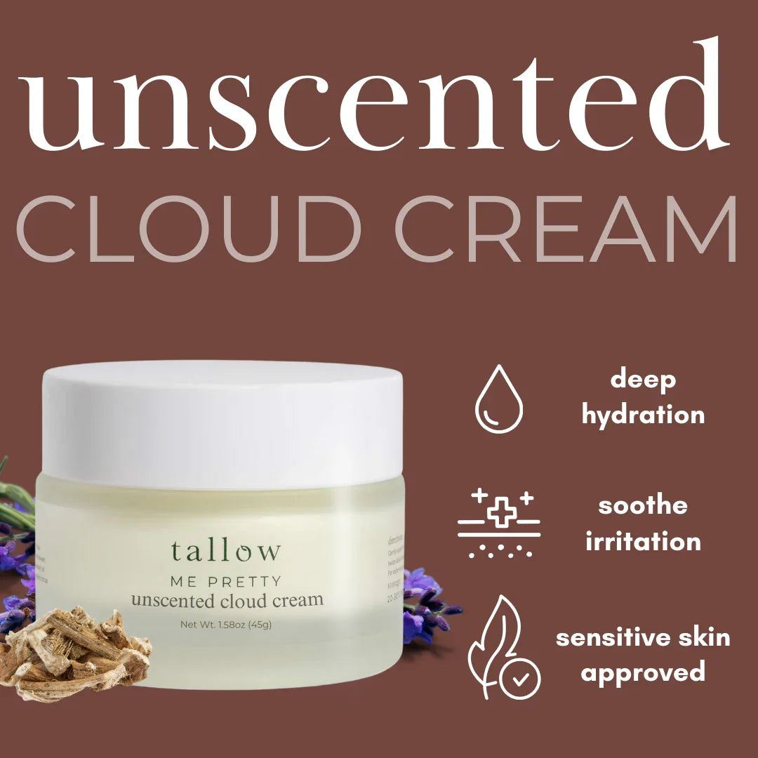 Tallow Me Pretty Unscented Cloud Cream -3pk