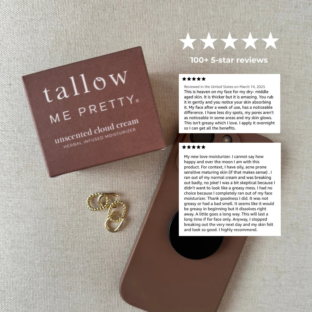 Tallow Me Pretty Unscented Cloud Cream -3pk