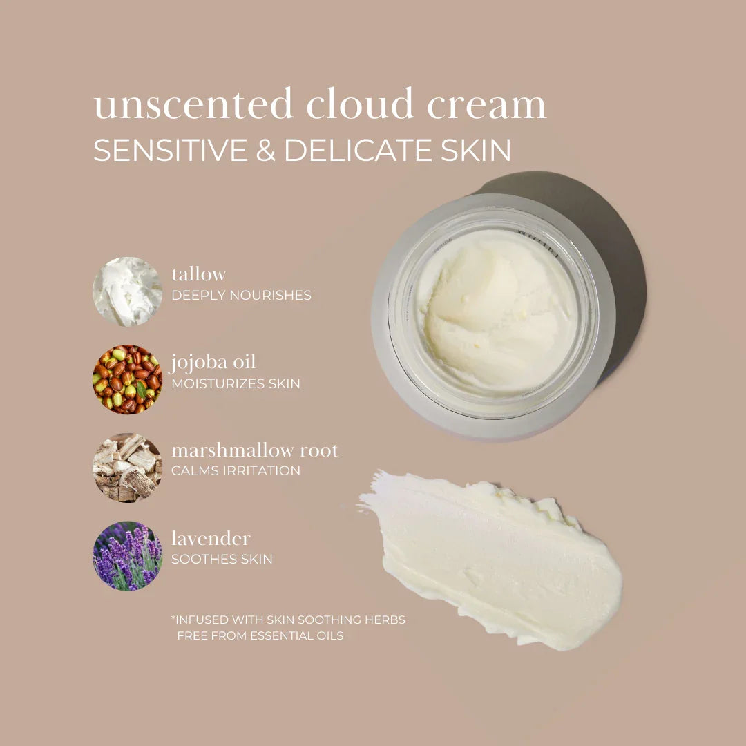 Tallow Me Pretty Unscented Cloud Cream -3pk