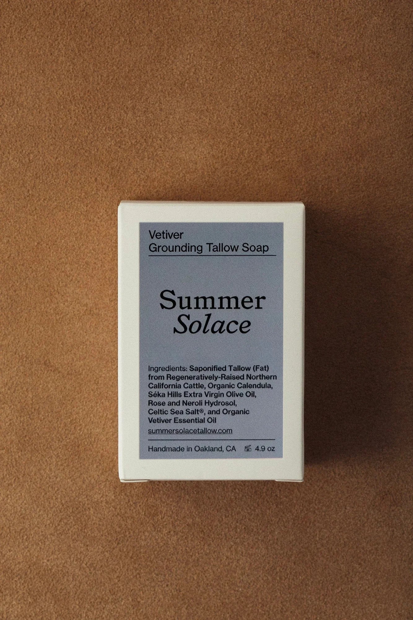 Summer Solace Tallow Vetiver Grounding Soap – Earthy Bar for Calm & Balance