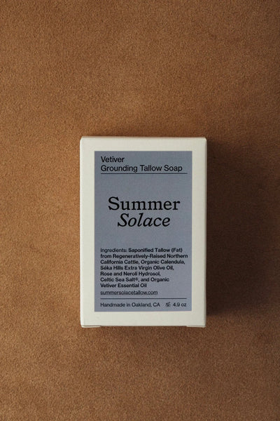 Summer Solace Tallow Vetiver Grounding Soap – Earthy Bar for Calm & Balance - Image 4