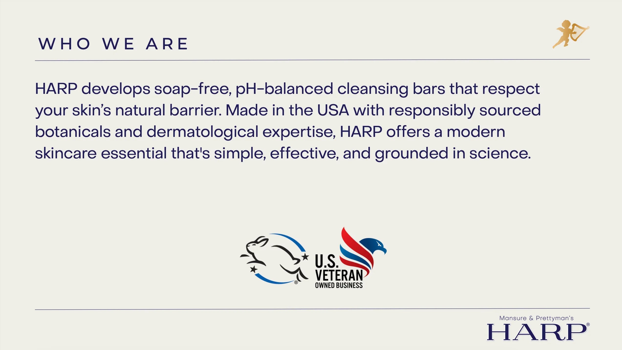 Mansure & Prettyman's HARP HARP® Fresh Sport Body Wash Bar – pH Balanced (5.0–6.0)