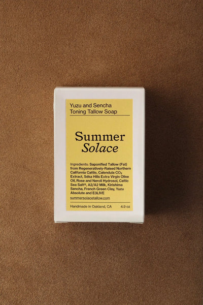 Summer Solace Tallow Yuzu & Sencha Soap – Invigorating Toning Bar with E3Live® - Image 3