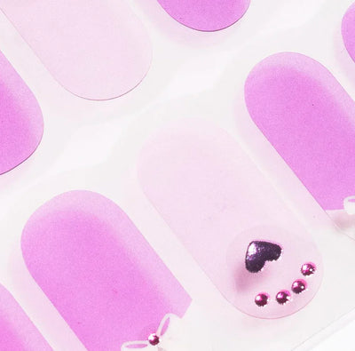 Candied Nails Lavender Heart Gel Nails - Image 2