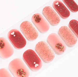 Candied Nails Heart Rose Gel Nails