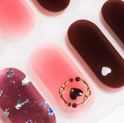 Candied Nails Darkness Heart Gel Nails - Image 2