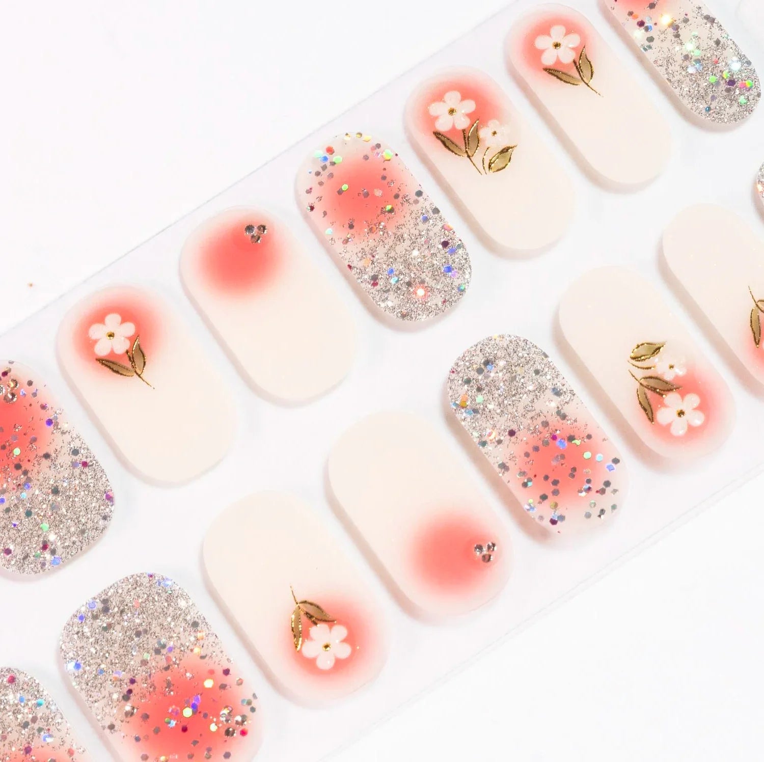 Candied Nails Pink Daisy Gel Nails