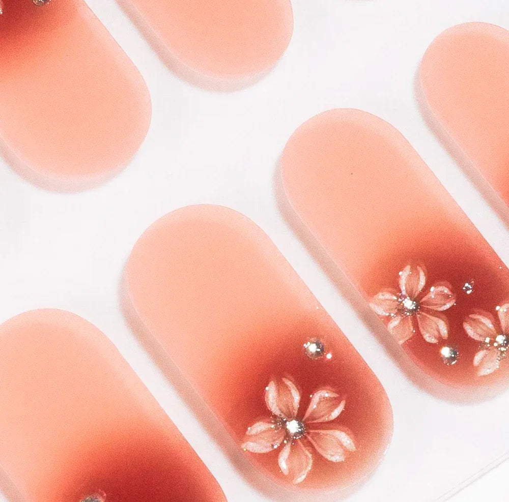 Candied Nails Floral Ombre Gel Nails