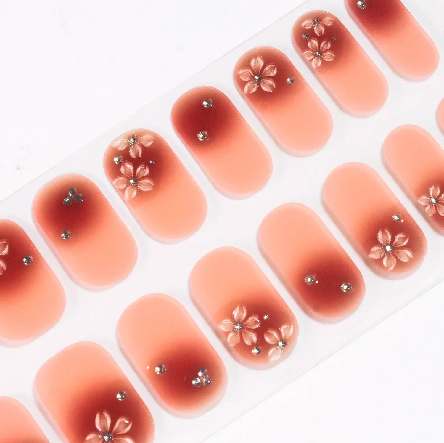 Candied Nails Floral Ombre Gel Nails