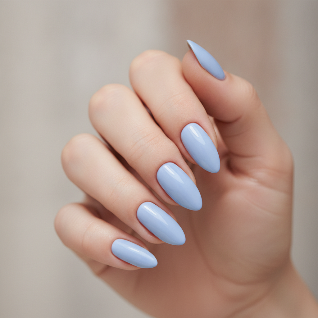 Baby blue almond gloss