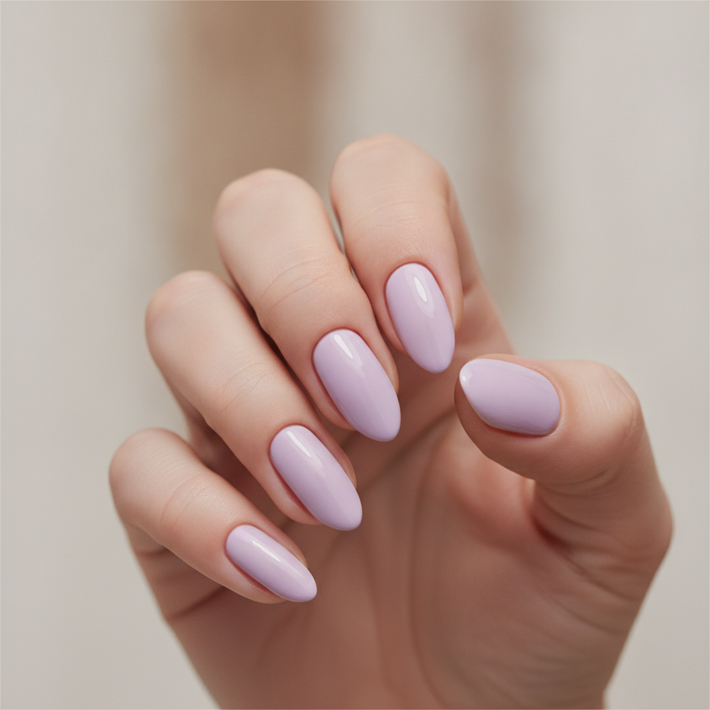 Soft lilac almond gloss