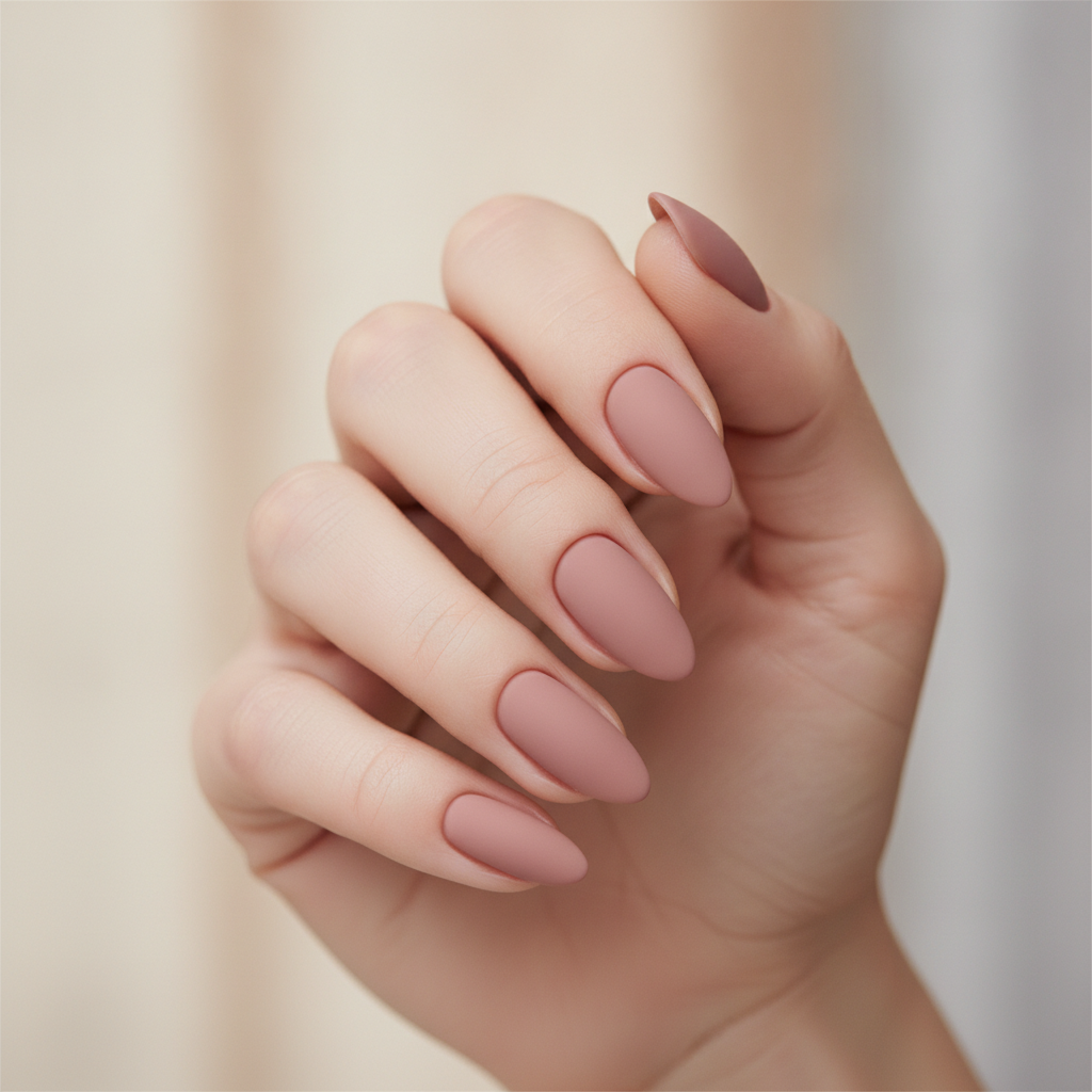 Matte nude almond solid