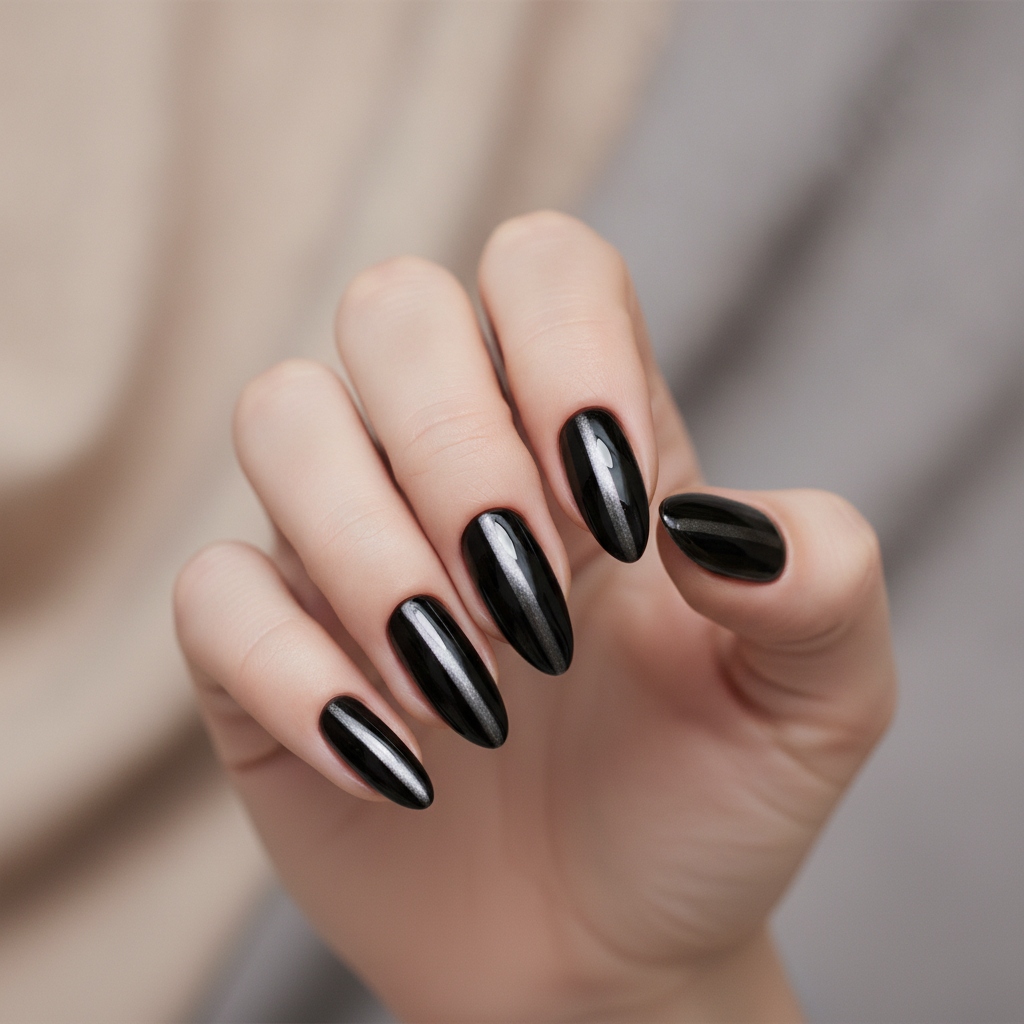 Classic black magnetic cat-eye