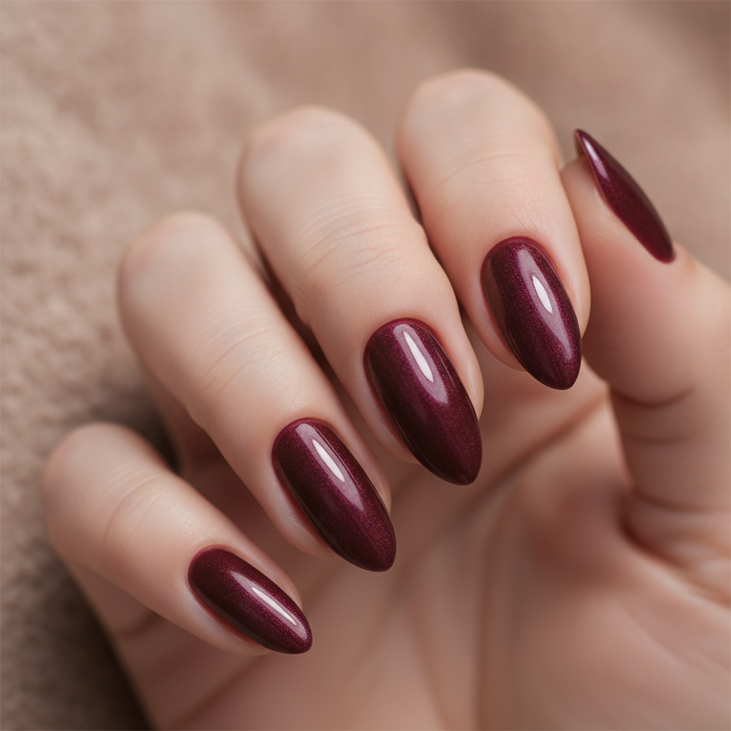 Burgundy velvet cat-eye