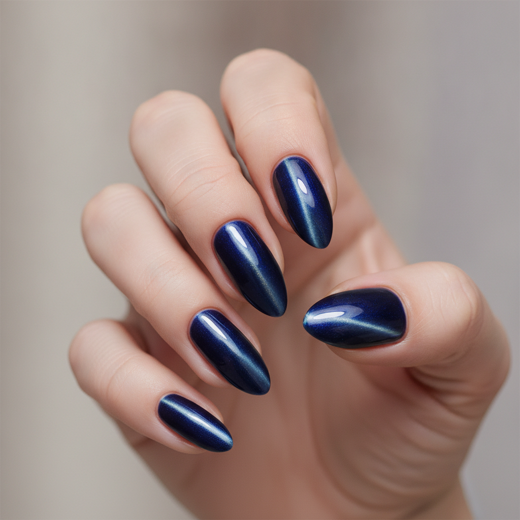 Deep navy magnetic cat-eye