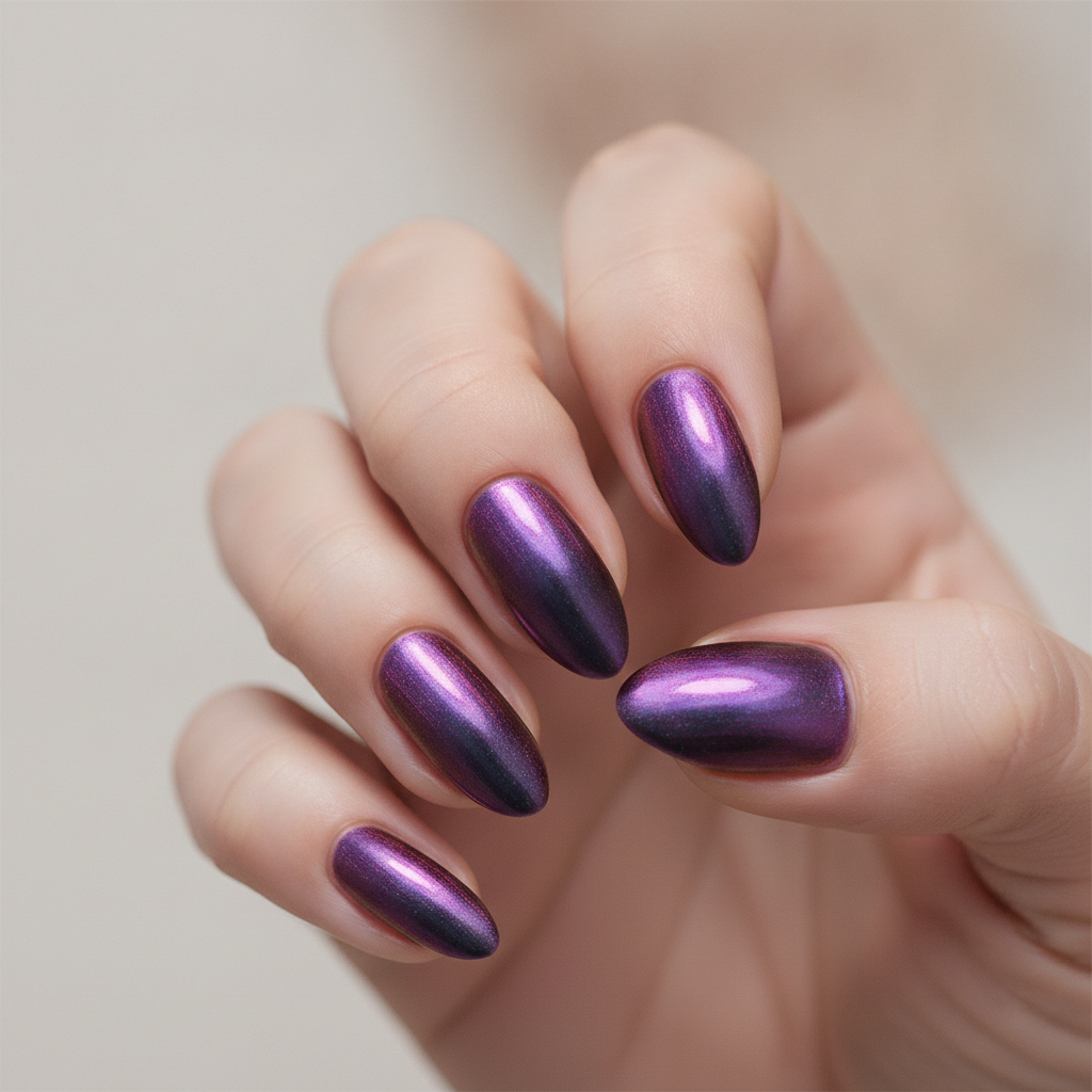 Purple chrome cat-eye