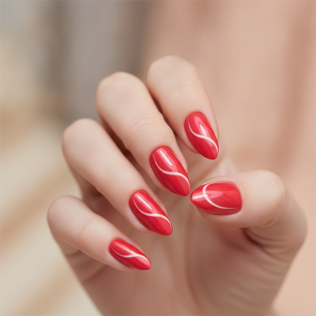 Cream red magnetic cat-eye