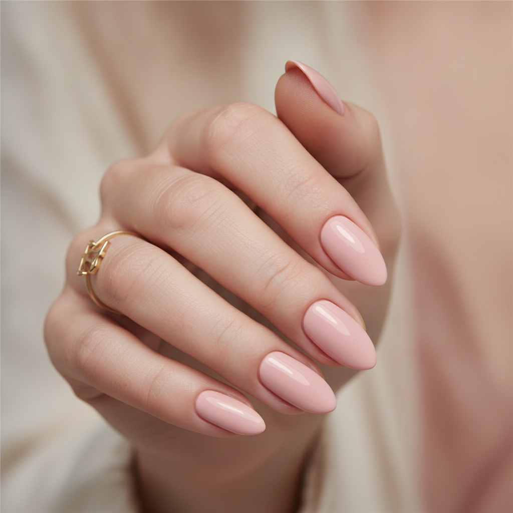 Glossy blush pink solid