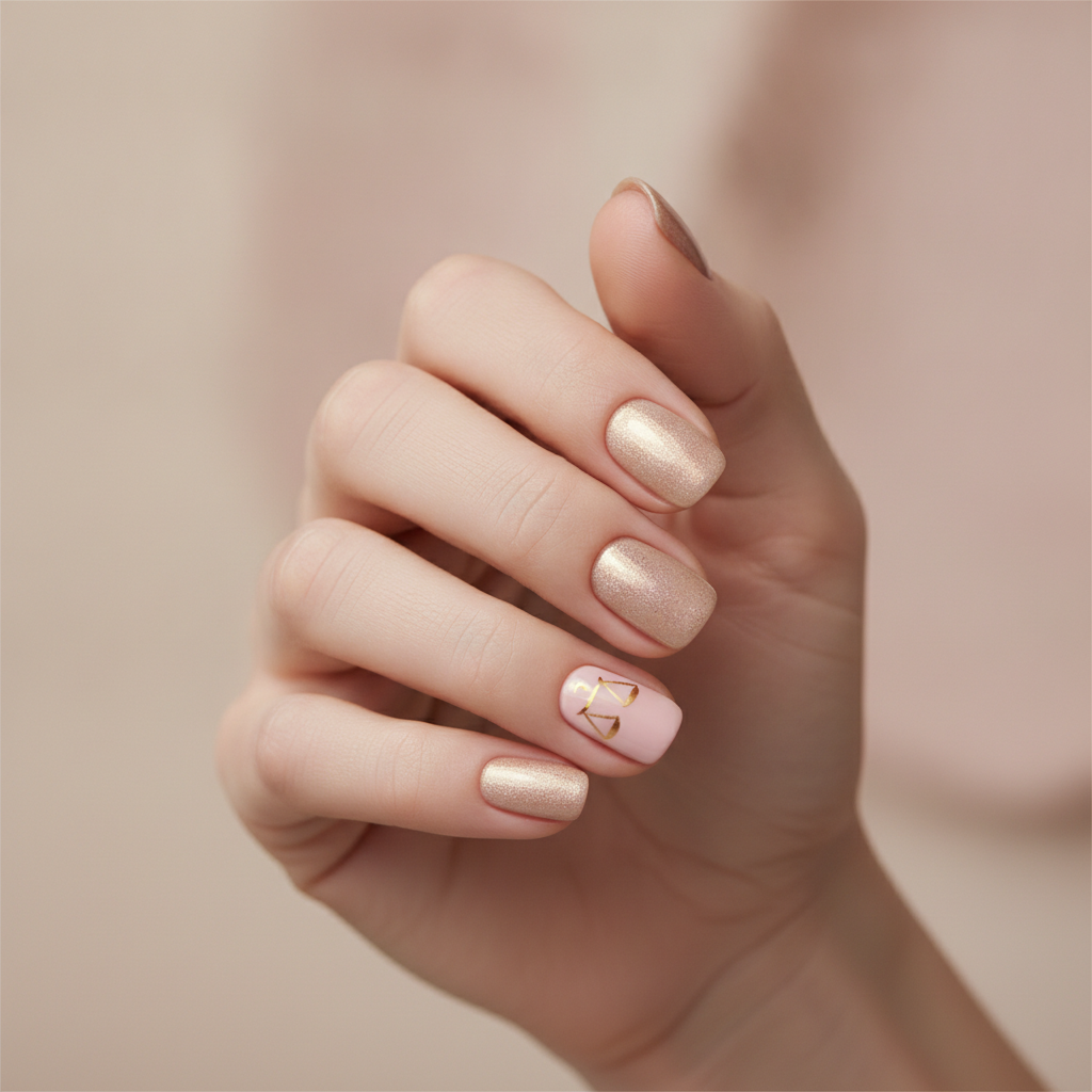 Champagne with twin blush accents