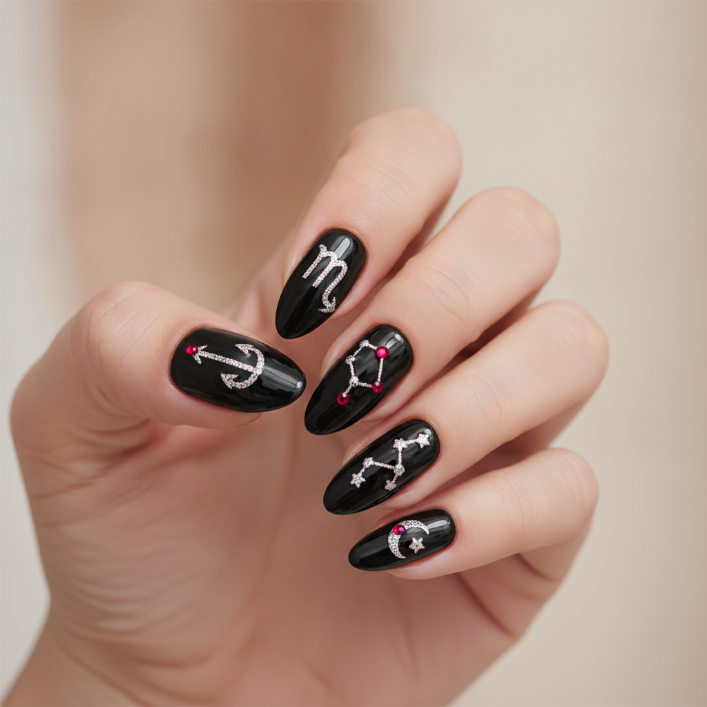 Jet black solid gloss