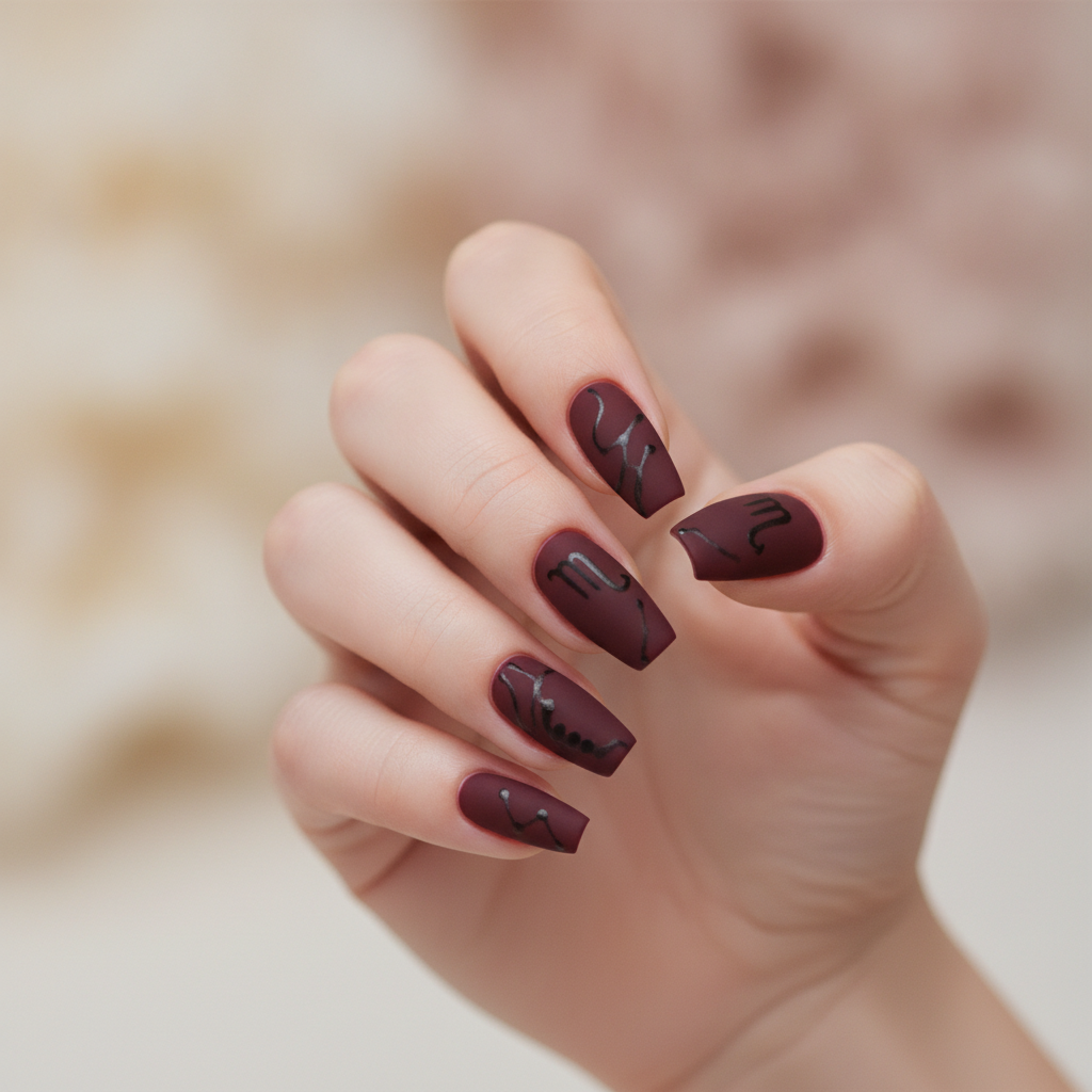 Matte deep burgundy solid