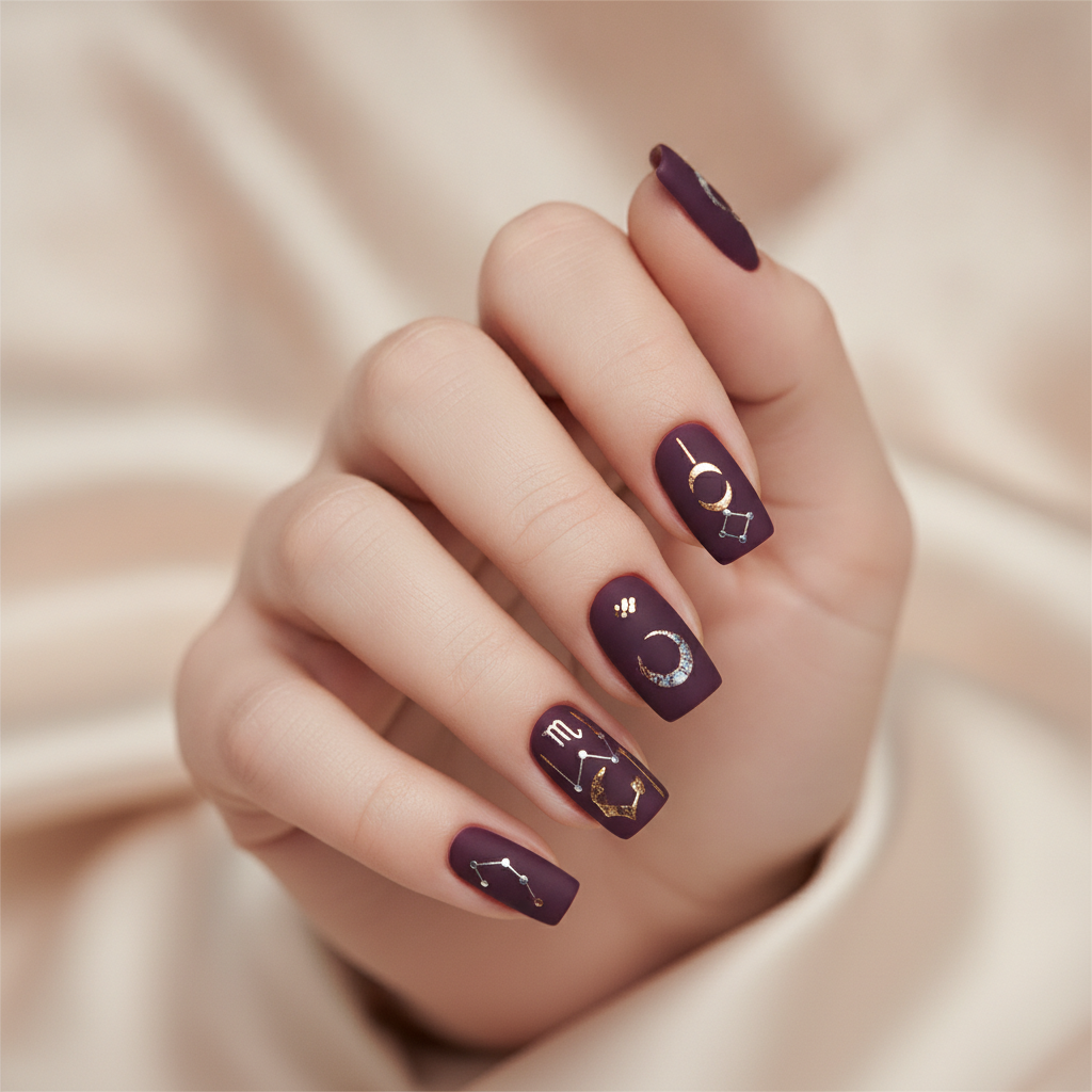 Matte deep plum solid
