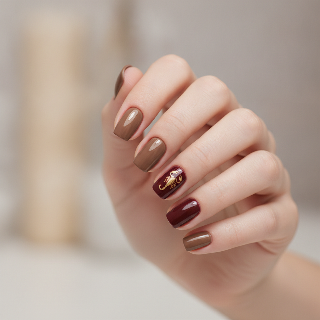 Mocha field with wine accents