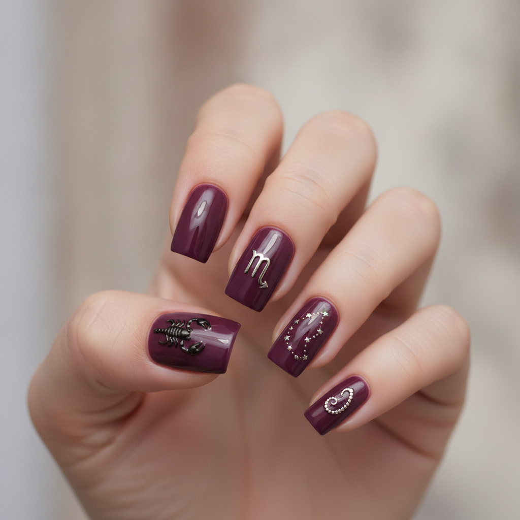Deep plum solid gloss
