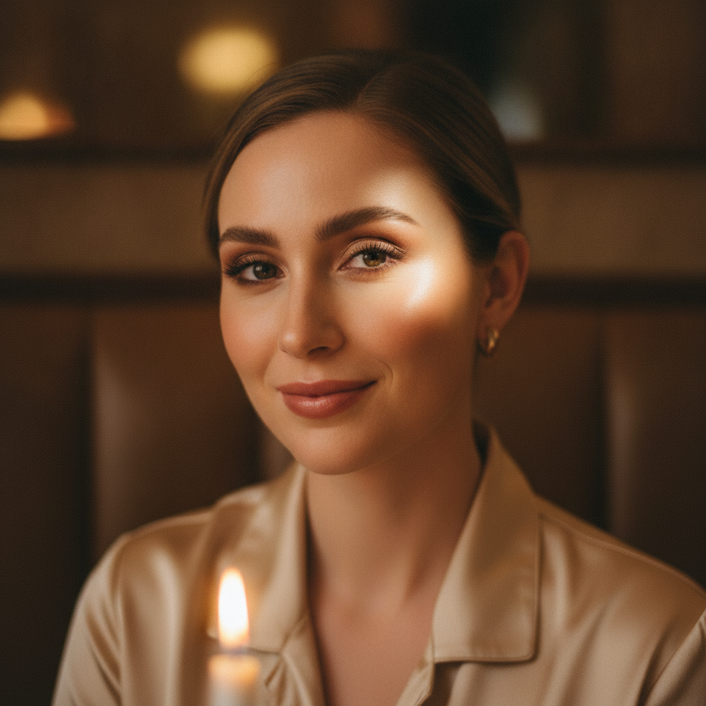 Champagne glow + anniversary dinner