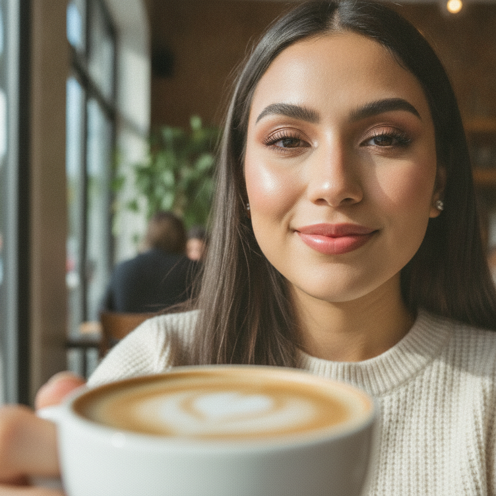 Skin tint + soft brunch glam